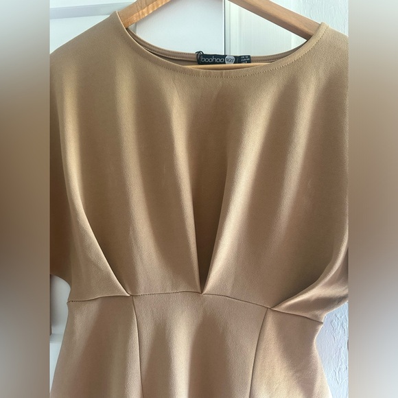 Boohoo Nude Brown Bodycon Dress - Picture 10 of 12